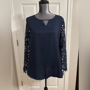 NWOT navy blue blouse